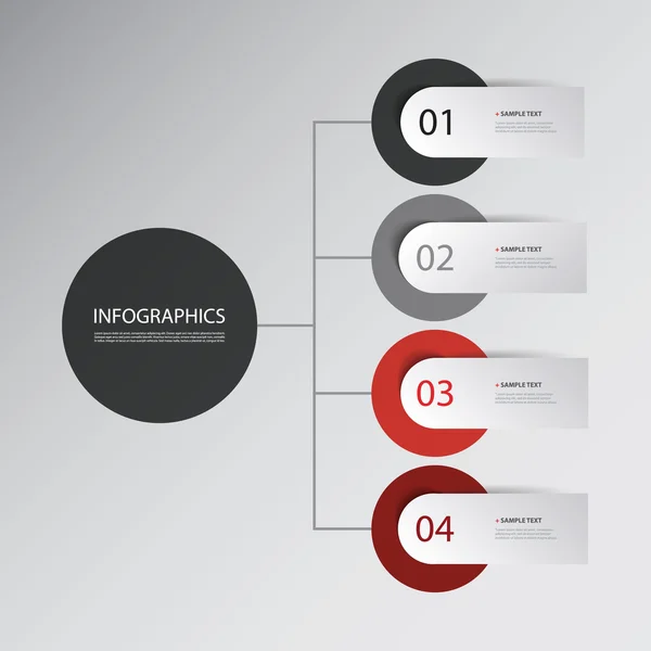 Infografische Design-Vorlage mit Kreisen — Stockvektor