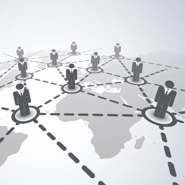 Concept de réseau - Connexions d'affaires — Image vectorielle