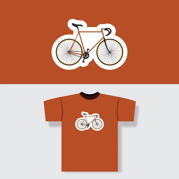 T-shirt baskı tasarım konsepti Vintage Bisiklet ile — Stok Vektör