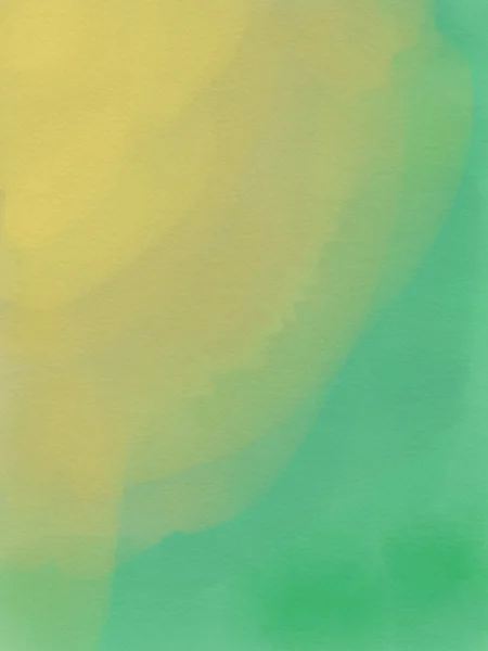 Абстрактный акварельный фон - зеленый и желтый — стоковое фото