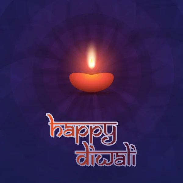 Tarjeta Diwali feliz — Vector de stock