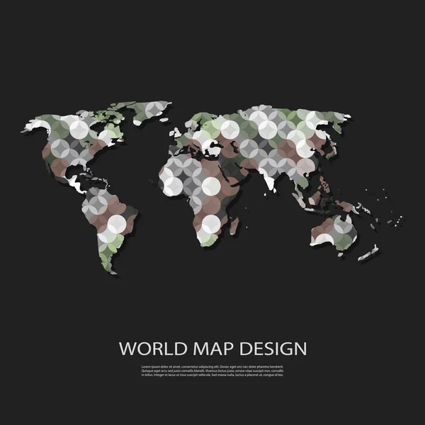 Diseño de fondo de mapa del mundo abstracto en formato vectorial editable — Archivo Imágenes Vectoriales