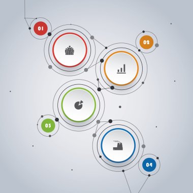 Renkli en az Infographics düzen yaratıcı tasarım, grafik, diyagram, sunu şablonu