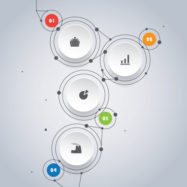 Renkli en az Infographics düzen yaratıcı tasarım, grafik, diyagram, sunu şablonu