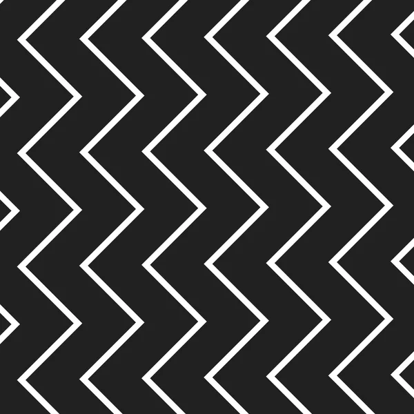 Black and White Zig Zag lijnen Pattern - achtergrondontwerp — Stockvector