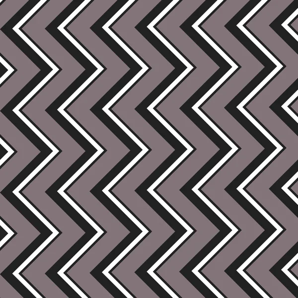 Black and White Zig Zag lijnen Pattern - achtergrondontwerp — Stockvector