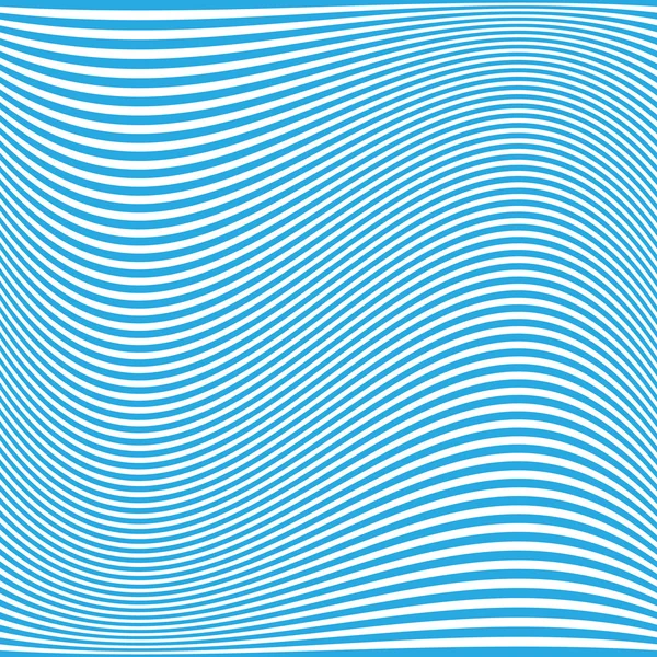 Blue Wavy Lines Pattern - Дизайн фона — стоковый вектор