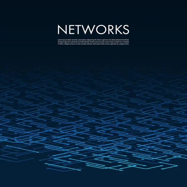 Netzwerke, Verbindungen - Netzmuster - abstrakter Vektorhintergrund — Stockvektor