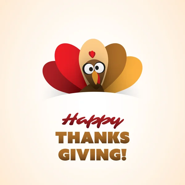 Happy Thanksgiving Card Design Template — Stock Vector