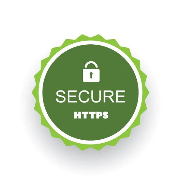 Güvenli Web sitesi sertifikası rozeti — Stok Vektör
