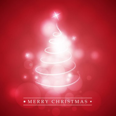 Mutlu Noeller, mutlu bayramlar - Parlak ışıktan yapılmış Noel ağacı şekli