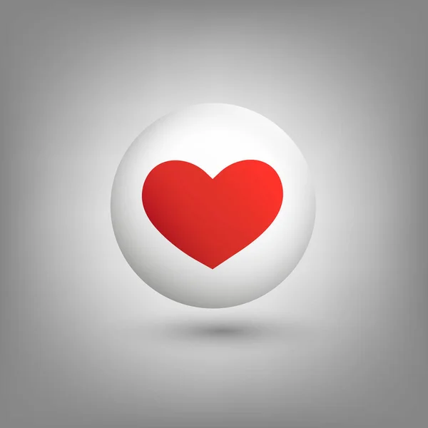 Heart Grey Background Emoticon Vector Design — Stock Vector