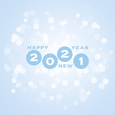 En İyi Dilekler - Mavi Soyut Modern Stil Mutlu Yıllar Kartı, Kapak veya Arkaplan, Yaratıcı Tasarım Şablonu - 2021