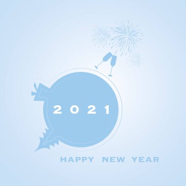 En İyi Dilekler - Yeni Yıl Kartı, Kapak veya Arkaplan Tasarım Şablonu - 2021