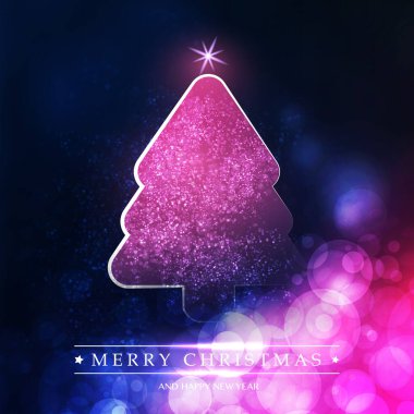 Mutlu Noeller, mutlu bayramlar - Mor Noel Ağacı Parlak Işık Şeklinden Yapıldı