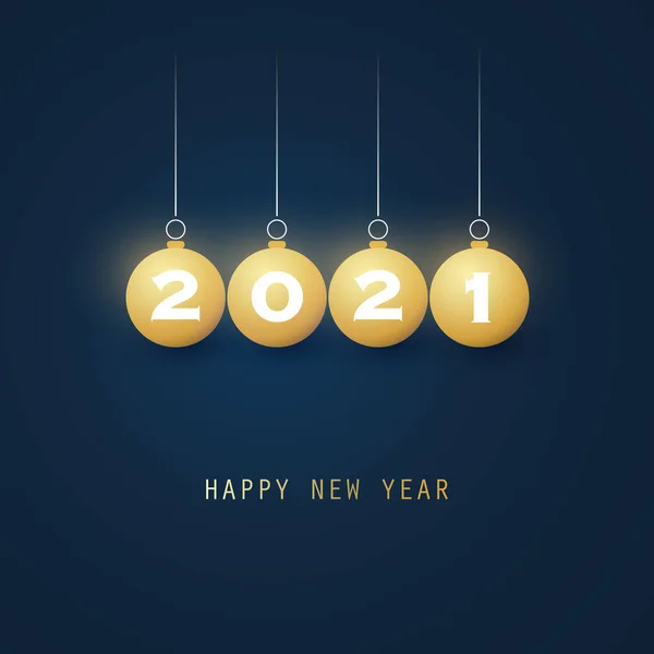 最佳祝愿 新年贺卡 封面设计或背景设计模板 2021 — 图库矢量图片