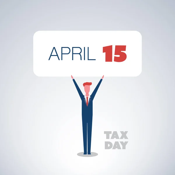 2008 Usa Tax Day Concept Design Template Tax Deadline Due — 스톡 벡터