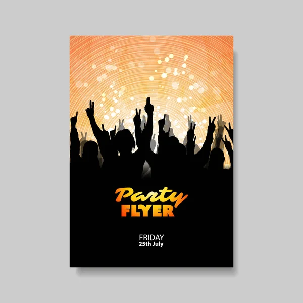 Flyer Cover Design Party Time — Stock Vector