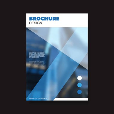 Blue Modern Style Flyer ya da Bulanık Şehir Teması ile İşiniz İçin Kapak Tasarımı - İş Raporları, Sunumlar, Pankartlar, Posterler İçin Uygulanabilir