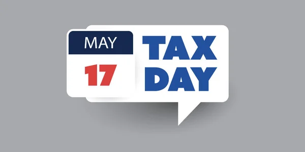 Tax Day Reminder Concept Kalenderentwurf Vorlage Usa Tax Deadline New — Stockvektor