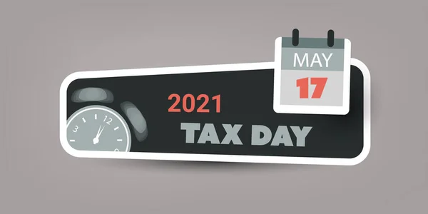 Tax Day Reminder Concept Banner Für Webdesign Usa Tax Deadline — Stockvektor