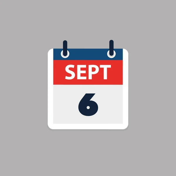 Diseño Página Del Calendario Para Día Septiembre Día Del Trabajo — Vector de stock