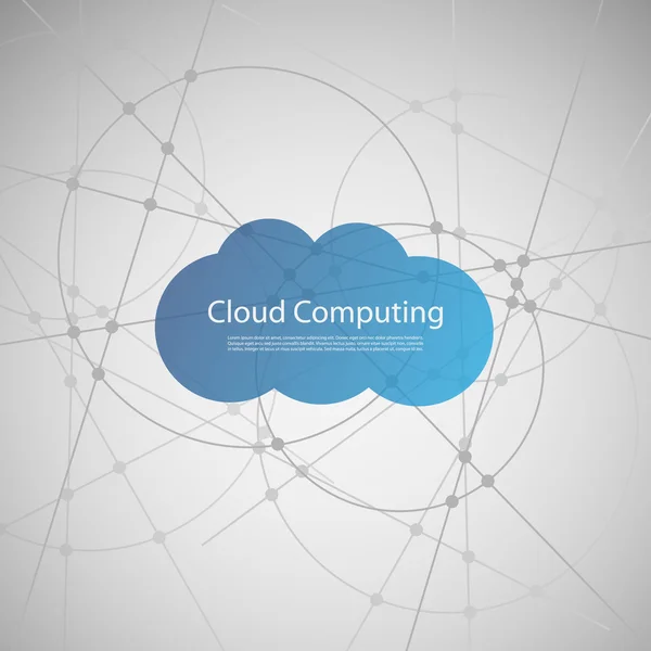 Concetto di cloud computing — Vettoriale Stock