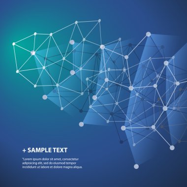 bağlantılar - moleküler, global veya işyeri ağı tasarımı şablonu - soyut mesh arka plan