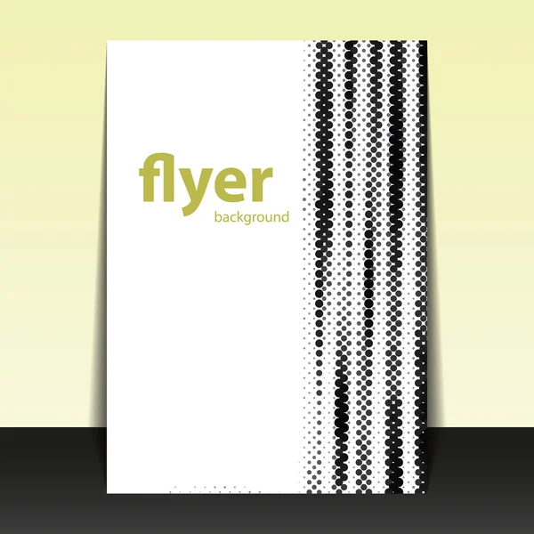 Flygblad eller cover design med prickade linjer mönster — Stock vektor