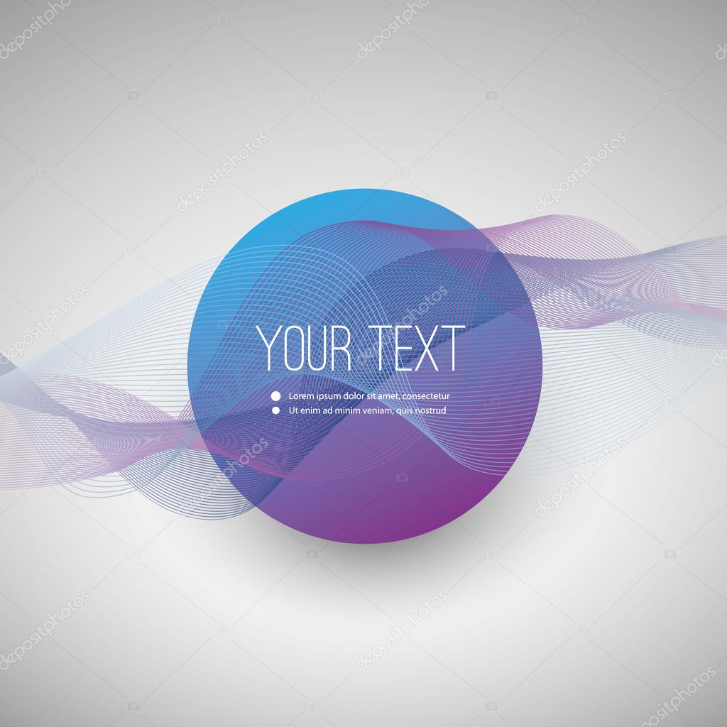 Abstract Wavy Lines Background with Minimal Round Text Box Design