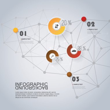 pasta grafikler - ağları ile Infographic tasarım