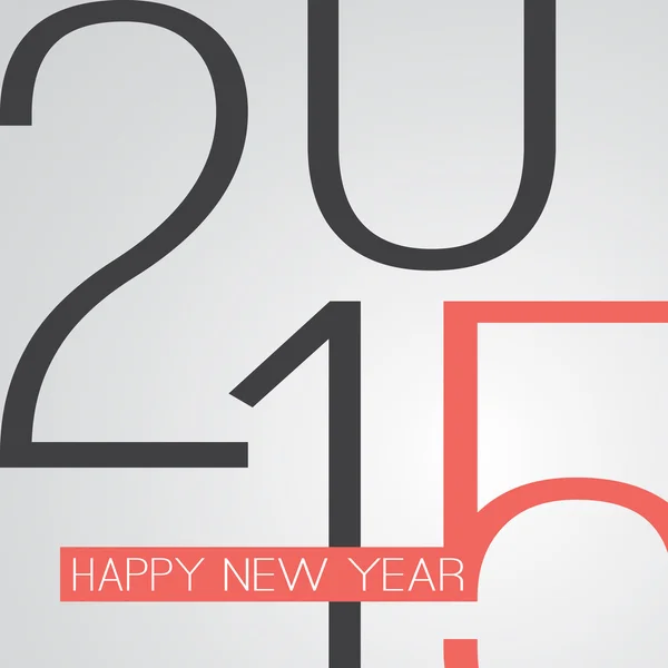 Cartão de Ano Novo retro - 2015 — Vetor de Stock