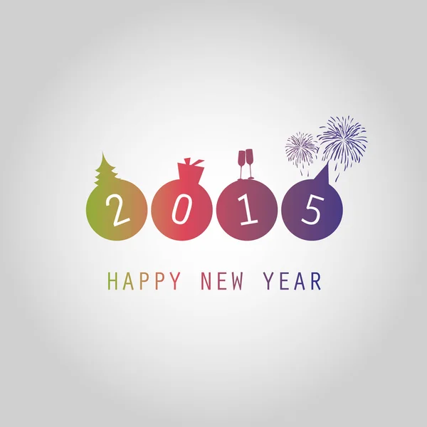 Новогодняя открытка - 2015 — стоковый вектор