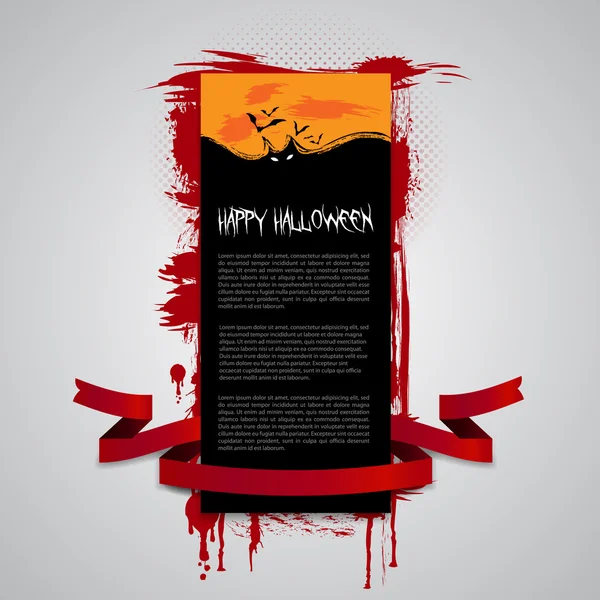 Fröhliches Halloween-Flyer, Banner oder Cover-Design — Stockvektor