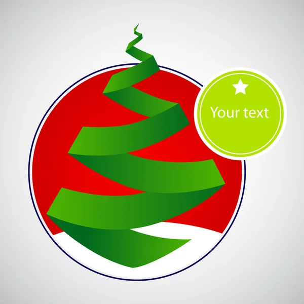 Carte d'arbre de Noël Origami — Image vectorielle