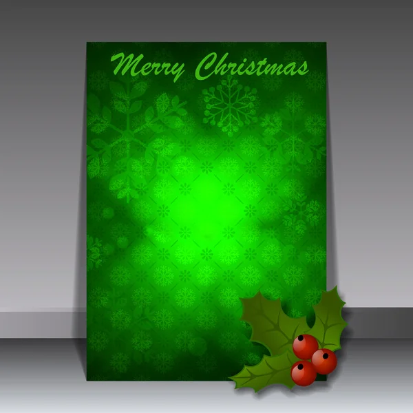 Folheto de Natal ou design de capa — Vetor de Stock