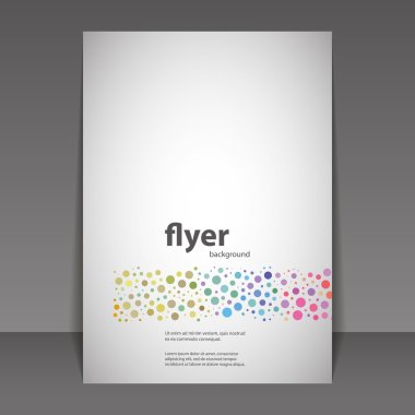 Flyer or Cover Design with Colorful Dotted Abstract Pattern clipart