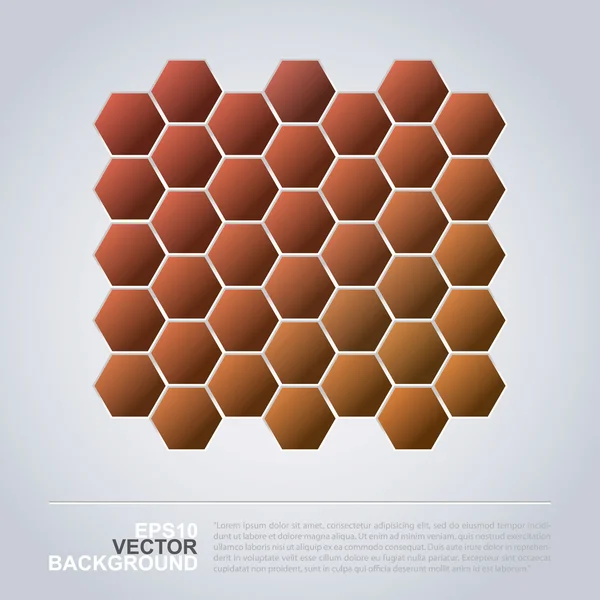 Modèle hexagonal - Conception abstraite de fond de mosaïque — Image vectorielle