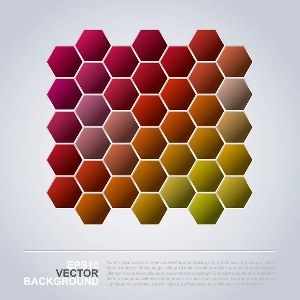 Hexagons Pattern - Abstract Mosaic Background Design — Stock Vector