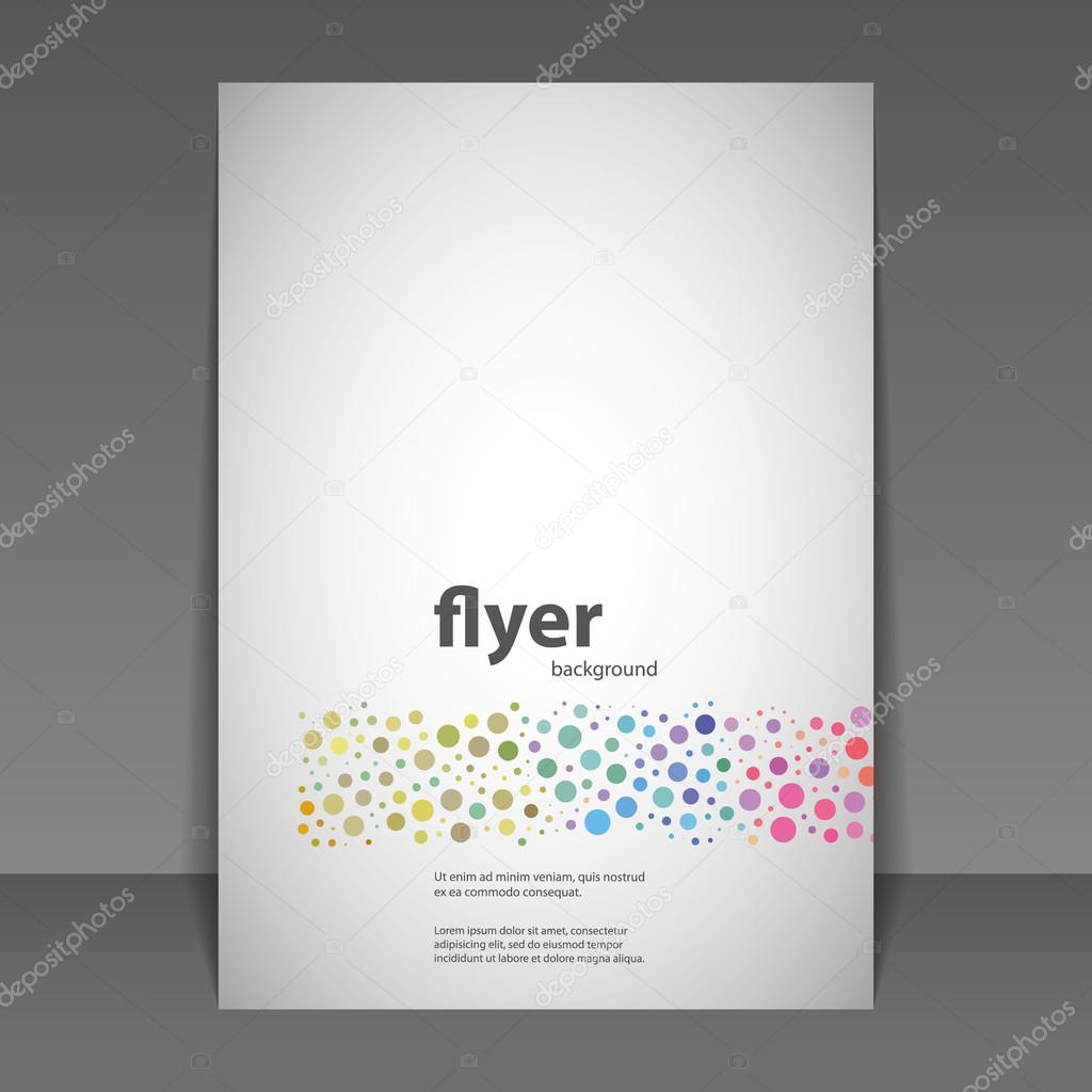 Flyer or Cover Design with Colorful Dotted Abstract Pattern