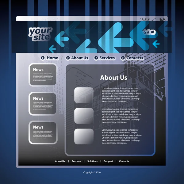 Web Sitesi Şablonu — Stok Vektör