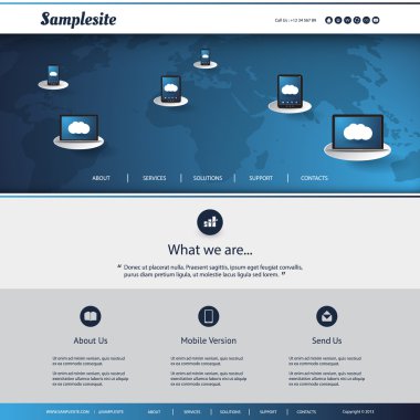 iş, bağlantı, ağ - web sitesi şablonu