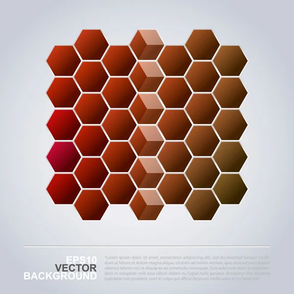 Colorful Cubes and Hexagons - Abstract Background Design — Stock Vector