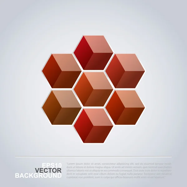 Bunte Würfel - abstraktes Hintergrunddesign — Stockvektor