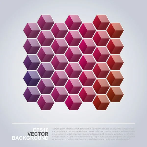 Cubos coloridos - Diseño de fondo abstracto — Archivo Imágenes Vectoriales