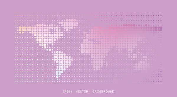 Diseño de mapas punteados - Mapa colorido del mundo — Vector de stock