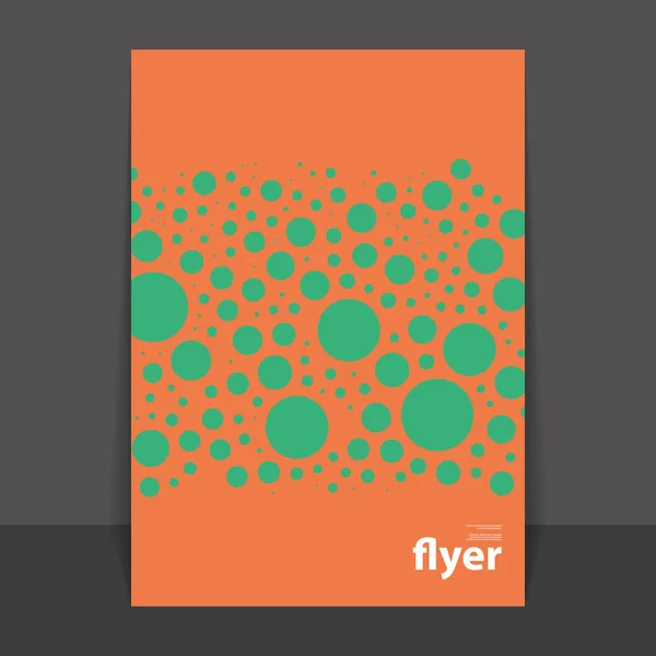 Flygblad eller cover design med abstrakt bubblig mönster — Stock vektor