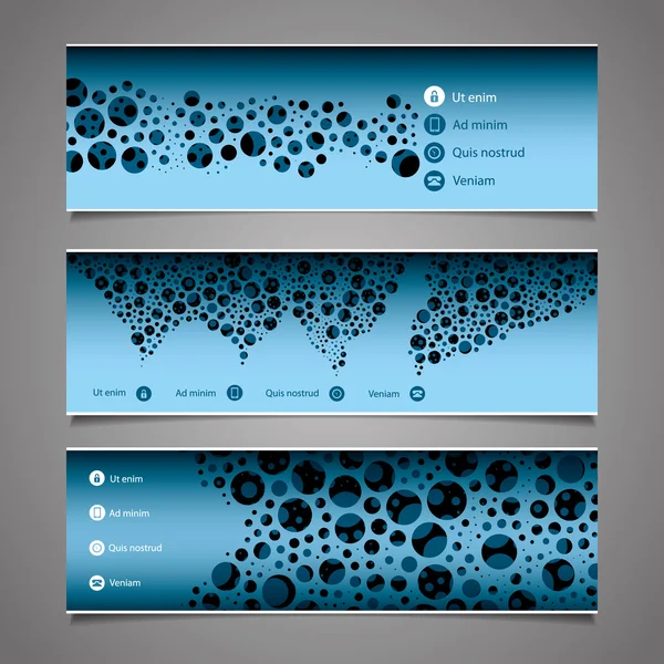 Modèles de bannière ou d'en-tête avec motif pétillant coloré abstrait — Image vectorielle