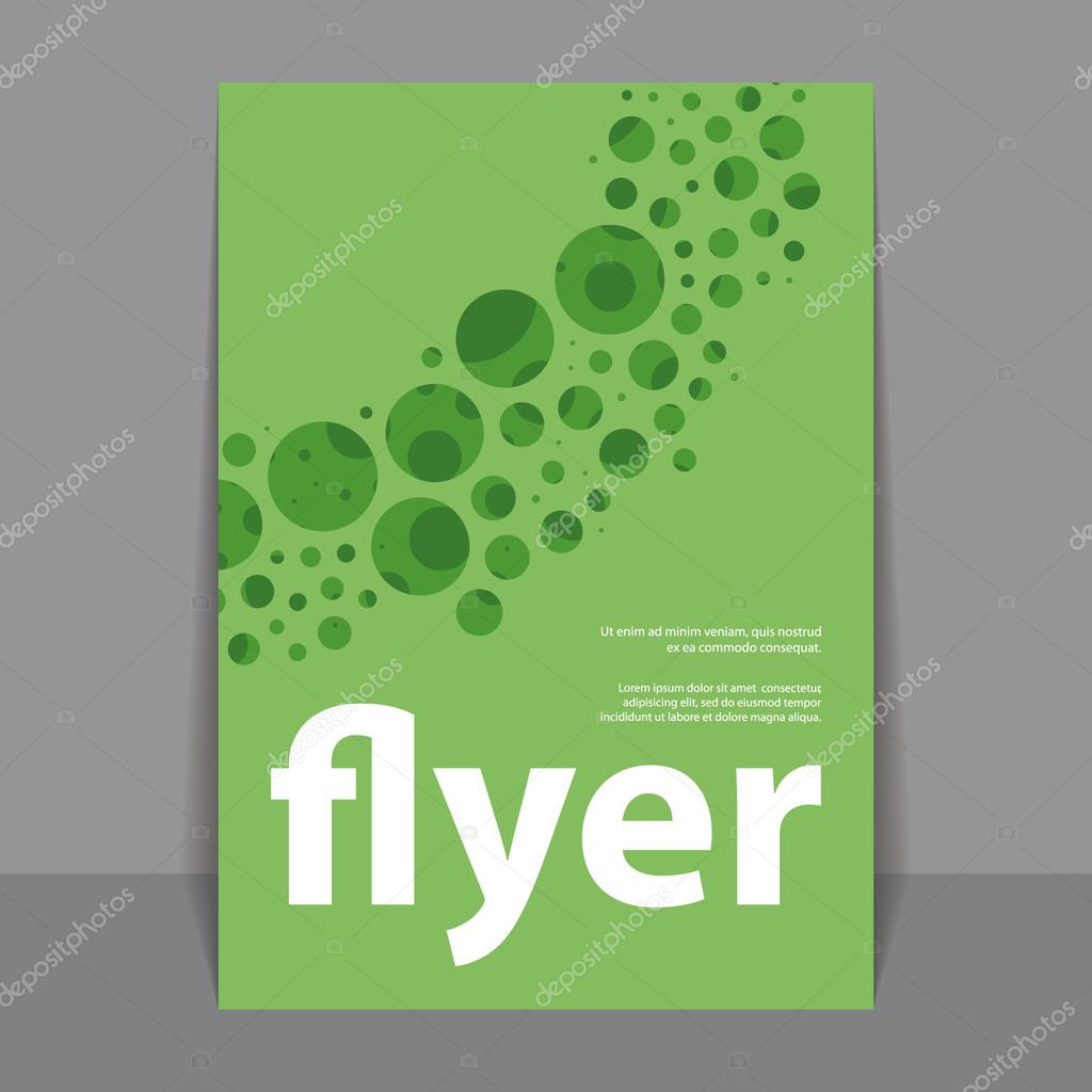 flyer or cover design with abstract green bubbly pattern bubbly cover