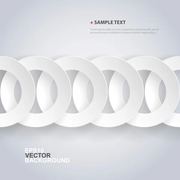Papercut Anéis de fundo Design — Vetor de Stock